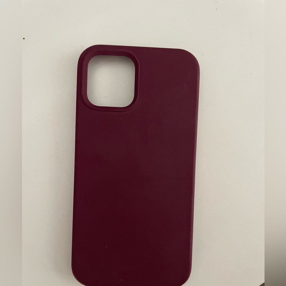 Maroon/Purple Silicone 12 pro iphone case